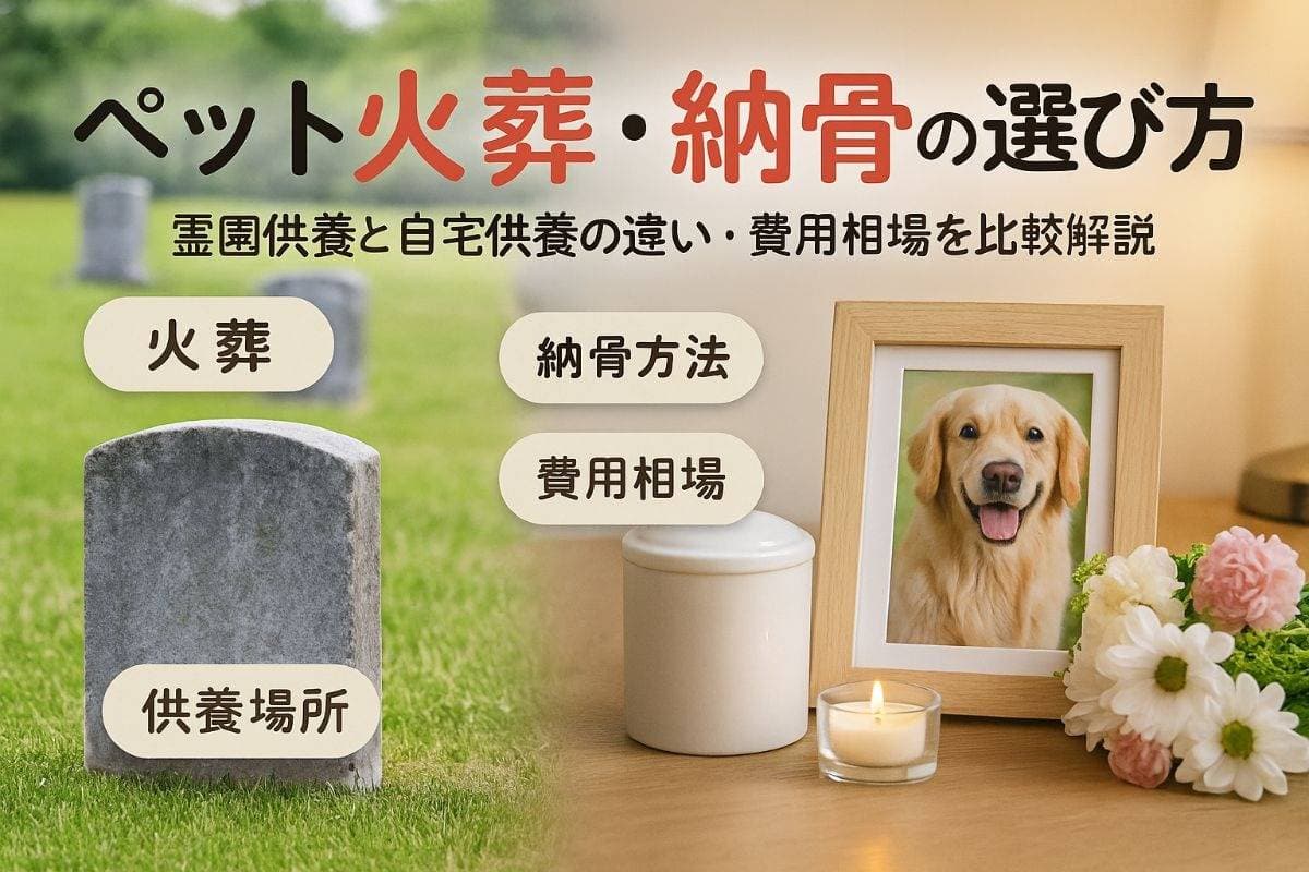 ペット火葬と納骨の方法と費用を徹底解説|霊園・自宅供養・失敗しない選び方