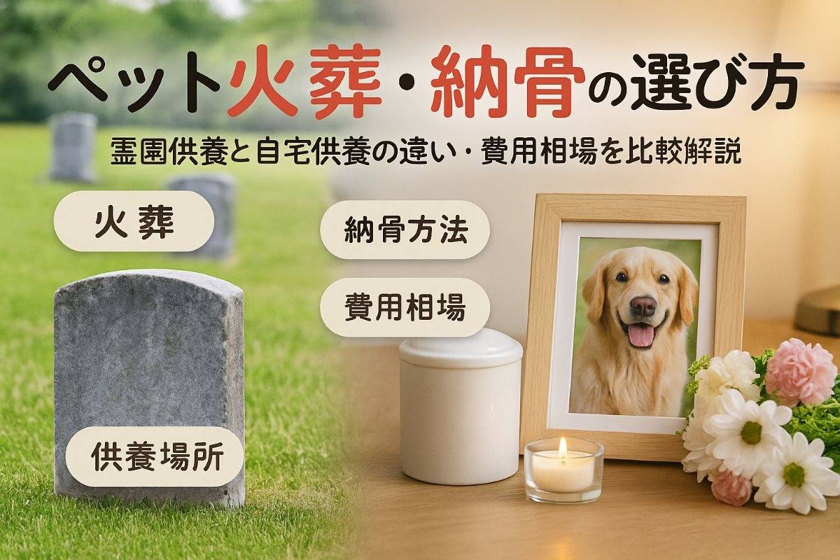 ペット火葬と納骨の方法と費用を徹底解説｜霊園・自宅供養・失敗しない選び方